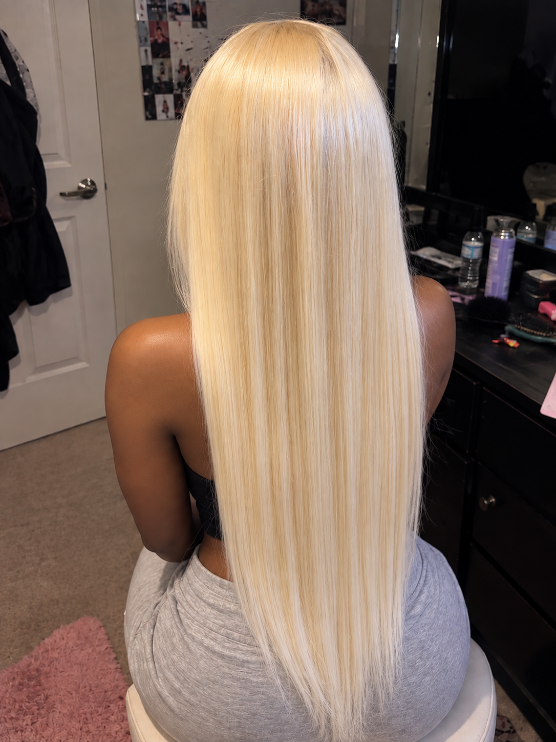white 26 inch wig